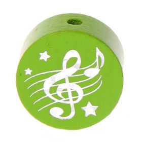 Motif bead disc clef glitter 'yellow-green' 291 in stock 